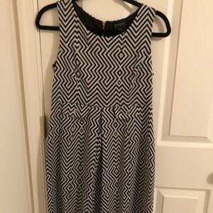 Enfocus Studio Black and White Patterned Dress